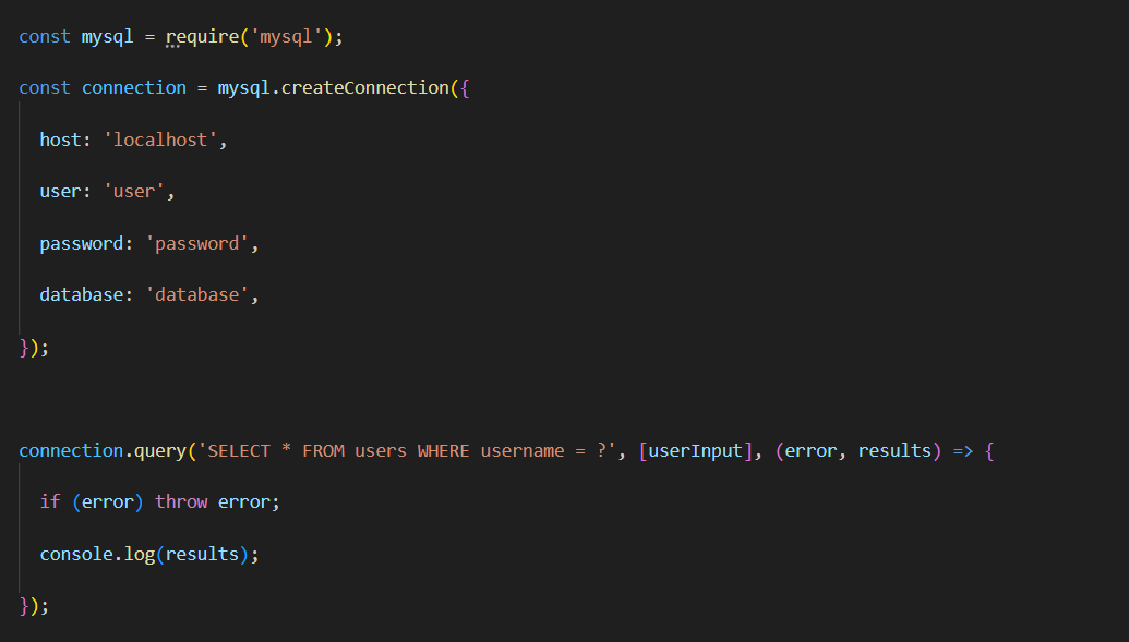 Here's an example using the MySQL library